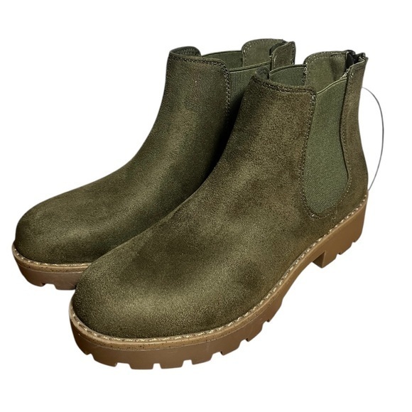 Sprit Women’s‎ Green Ankle Boots/ Booties Zip Back - Picture 1 of 6